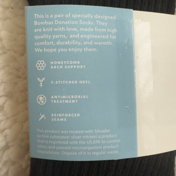 Bombas Crew socks size small black honeycomb arch support stay up antimicrobial - Picture 7 of 14